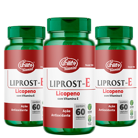 Liprost Licopeno com Vitamina E - Kit com 3 - 180 Caps - Unilife