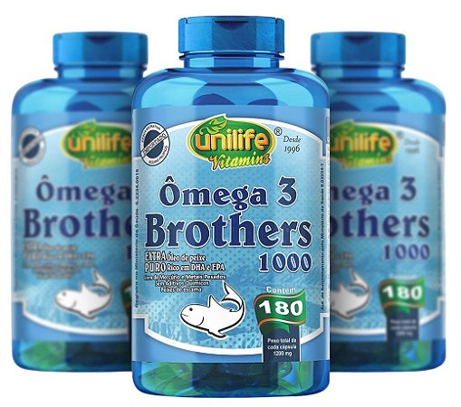 Omega 3 Brothers - Kit com 3 - 540 Caps - Unilife