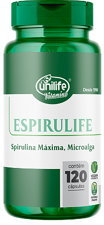 Espirulife Spirulina 120 Cápsulas (500mg) - Unilife