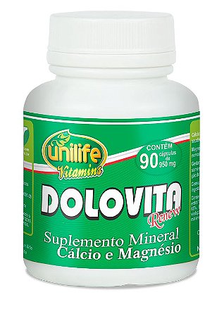 Dolovita Renew 90 Caps Suplemento Dolomita Cálcio e Magnésio - Unilife