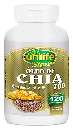 Oleo de Chia em Capsulas 120 unds - Unilife
