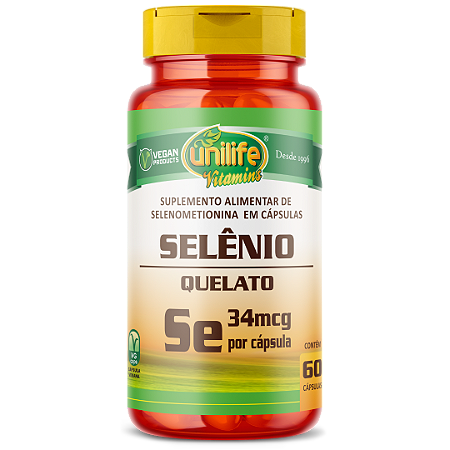 Selenio Quelado Unilife 60 cápsulas (500mg) - Se