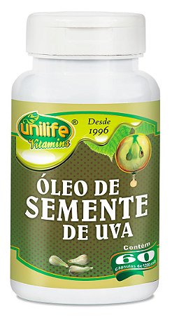 Oleo de Semente de Uva 120 Cápsulas (1200mg) - Unilife