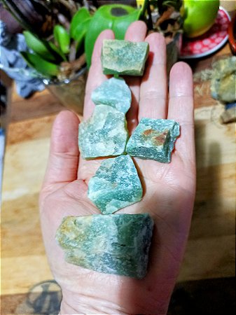 kit 6 Quartzo verde Bruto