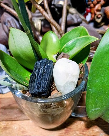 Kit Proteção Turmalina Negra e Cristal de Enxofre