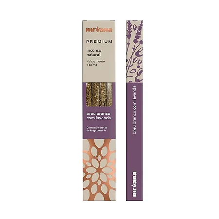 Incenso de Breu Branco com Lavanda Premium Nirvana