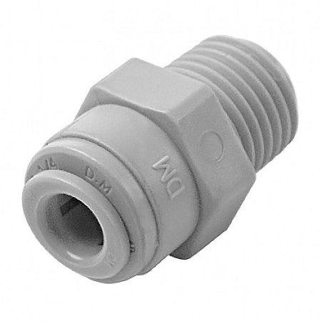 DMFIT- Conexão Rápida Para Regulador de Pressão Rosca Macho (NPT 1/4" x Tubo 3/8") - AMC0604