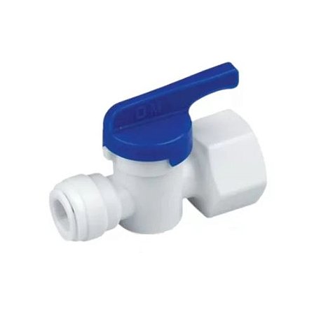 DMFIT- Conexão Rápida Válvula Manual com Rosca Fêmea (BSP 1/2" x Tubo 3/8") - AHFAUC0607