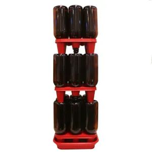 Escorredor de Garrafas Empilhavel - 27 Garrafas (Branco)