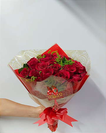 Buquê Paixão - 12 Rosas