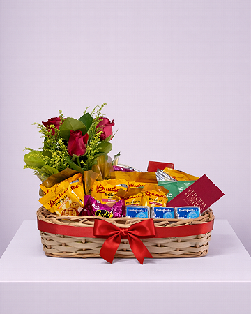 Cesta Café Da Manhã Encanto Romântico