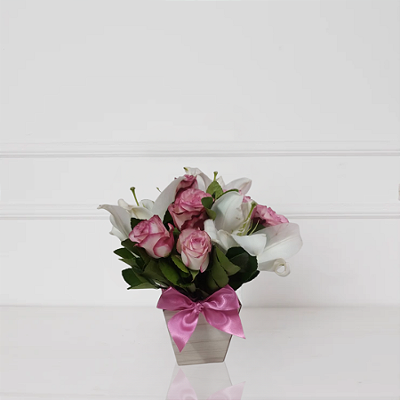 Caixa Pink Heart - Rosas e Lirios