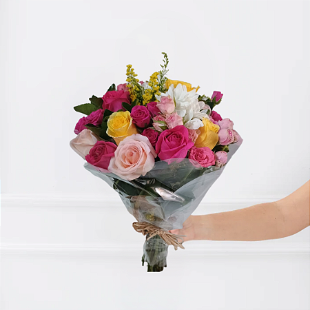 Buquê Primavera - Margaridas e Rosas