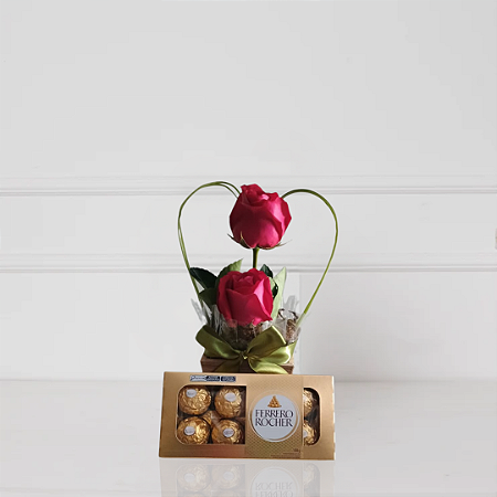 Caixa Love Heart com Ferrero Rocher