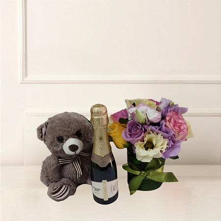 Kit Chamego Rosas e Lisianthus
