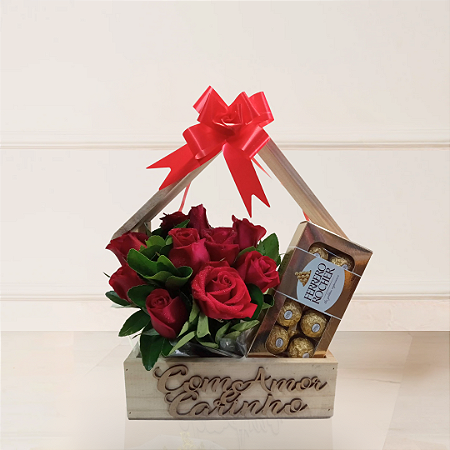 Casinha Romântica - 10 Rosas