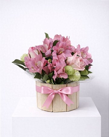 Arranjo Rosé no Cachepô