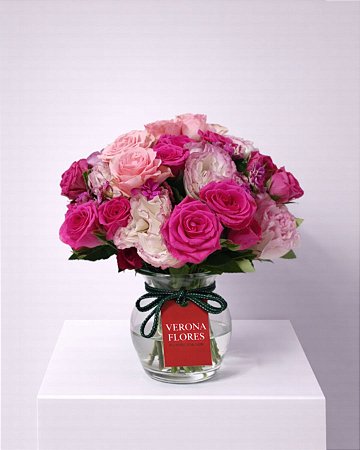 Arranjo Rosas Encanto Rosa