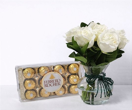 Combo Rosas Brancas Clássico