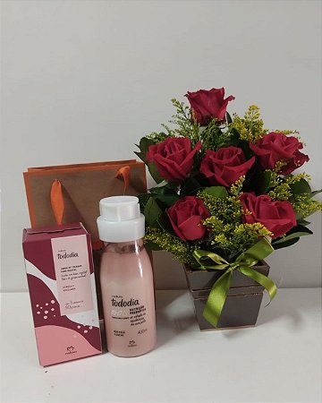 Arranjo Doçura em Rosas & Cuidado