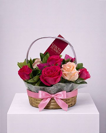 Cesta Rosas Elegance