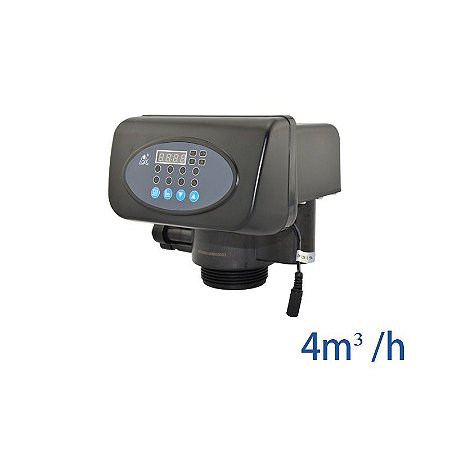 Válvula Runxin Aut. Abrand. F63 P1 (63504P) - 4 M³/H, Padrao Tempo/Topo  In/Out 1" B-2,5" Tubo-3/4" Dreno-1/2" Bivolt