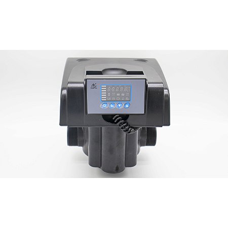 Válvula Runxin Aut. Filtro F75 B1 (53510 B) - 10 M³/H, Completa Tempo/Topo/Frontal In/Out 2" B-4" Tubo-1 E 1/2" Bivolt