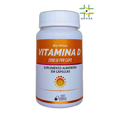 Vitamina D 2000 UI  120 cápsulas 500mg