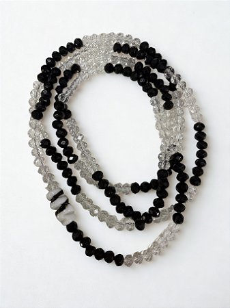 Guia de Cristal Preta e Branca