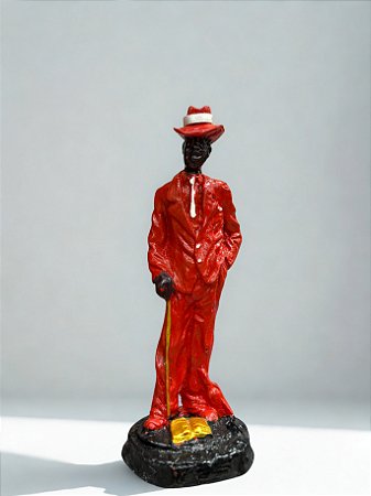 Imagem Resina Zé Pilintra Vermelho 15cm
