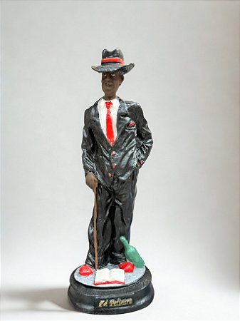 Imagem Resina Zé Pilintra Preto 15cm