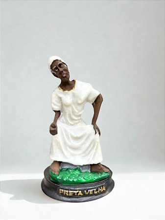 Imagem Resina Preta Velha 15cm