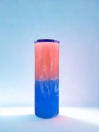 Vela 7 Dias Bicolor Rosa e Azul