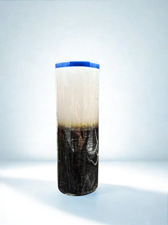 Vela 7 Dias Bicolor Branca e Preta