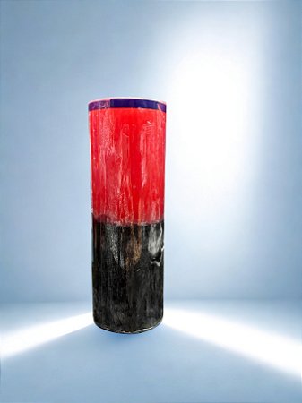 Vela 7 Dias Bicolor Vermelha e Preta