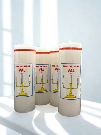 Vela 9 Dias Branca Kit c/ 4
