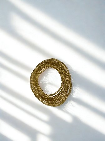 Guia de Miçanga Amarelo Ouro