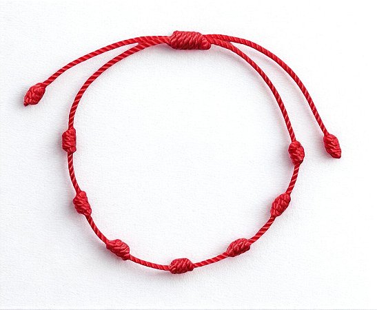 Pulseira 7 Nós Vermelha
