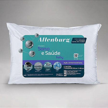 Travesseiro Sono e Saúde Suporte Baby Altenburg - 30x40 cm