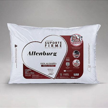 Travesseiro Suporte Firme Percal 180 Fios Altenburg - 50x70cm