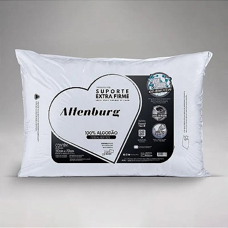 Travesseiro Suporte Extra Firme Percal 180 Fios Altenburg - 50x70cm