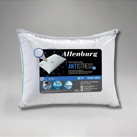 Travesseiro Antistress Fios De Carbono Altenburg - 50x70cm