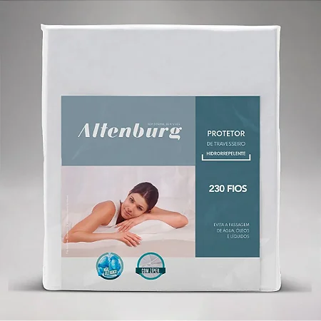 Protetor De Travesseiro Impermeável Algodão 230 Fios Antimicrobiano - 50x70cm