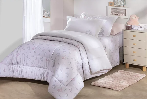 Cobreleito 300 Fios Casal Kacyumara Satinée Princesas - 2,20x2,40 m