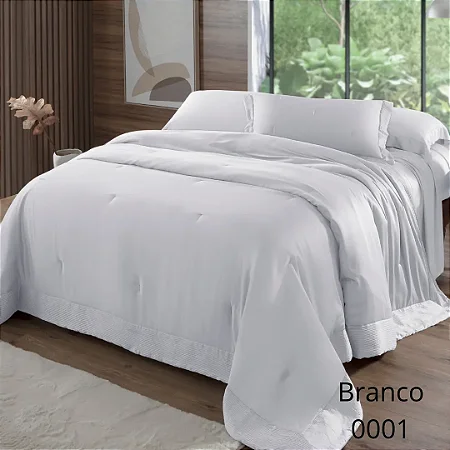 Colcha 400 fios Kacyumara Bambu Bali Branco
