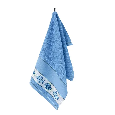 Pano De Copa Dohler Atoalhado Jacquard Vida Liso Peixe - 45x70 cm