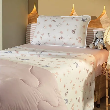 Jogo de Cama Solteiro 3 Peças Mundo Kids Altenburg - Jardim Mágico