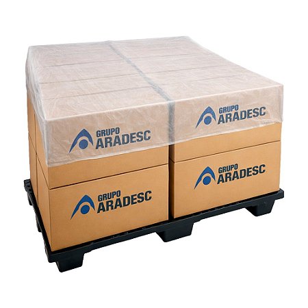 Capa protetor de Pallet em TNT 20 gramas Aradesc 1,40 x 1,15 x 0,20 m 10 pçs Branco