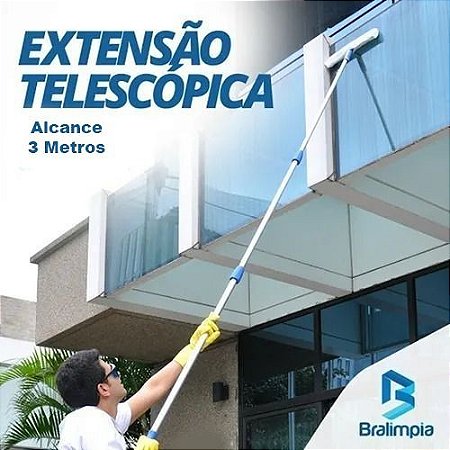 CABO DE ALUMINIO EXTENSAO TELESCOPICA 3 METROS 3 ESTAGIOS