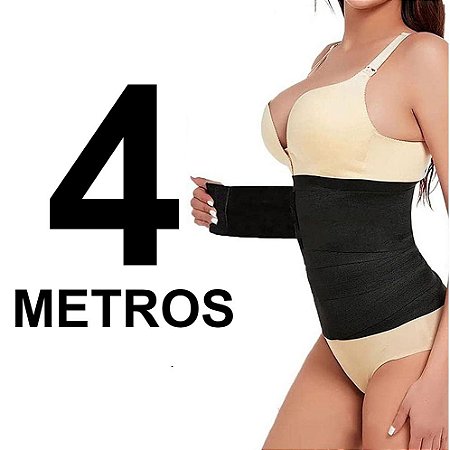 Cinta Modeladora Elastico Alta Compressão Invisível 4 Metros - Aradesc